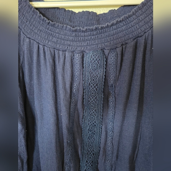 French Laundry Off the shoulder Navy Top Size 1X - Picture 4 of 5